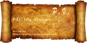 Pálfy Vivien névjegykártya